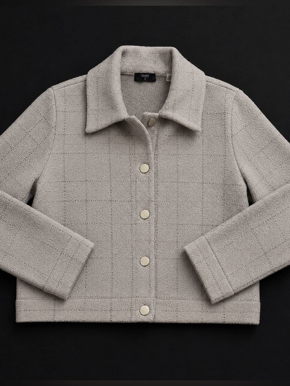 Tahari Gray button up jacket